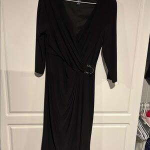 Elegant Black Wrap Dress